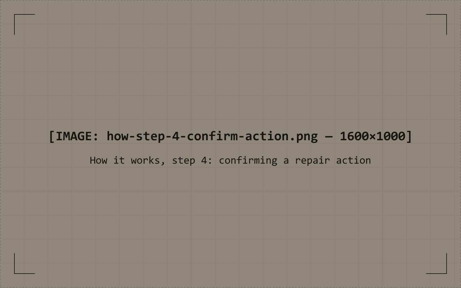 Confirmation prompt for a repair action