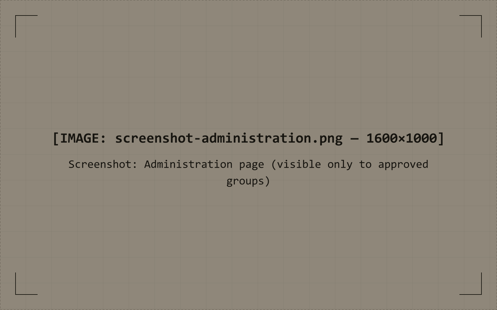 Muon Insight Administration page