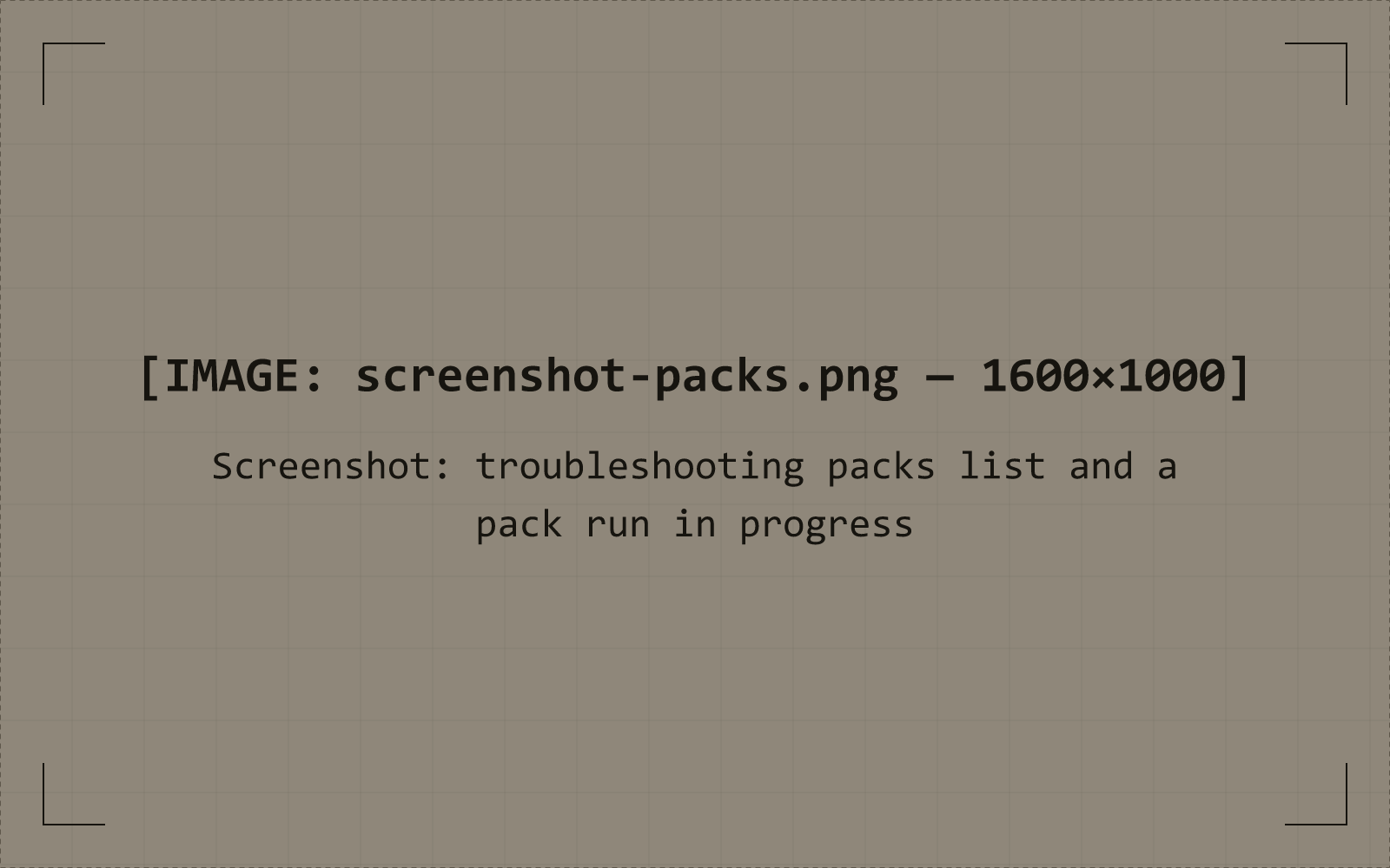 Muon Insight troubleshooting packs